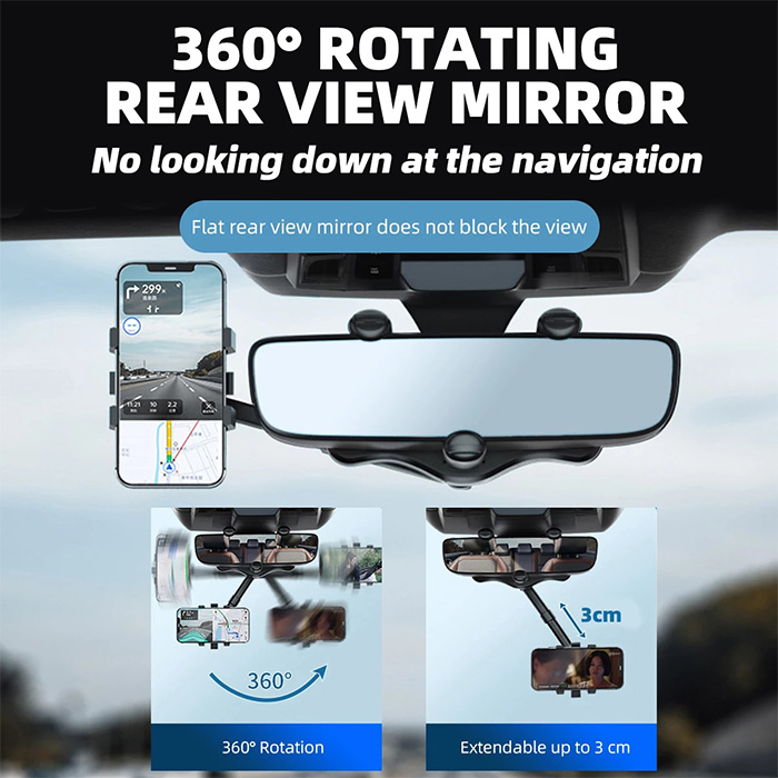 Držač mobitela za automobil može se rotirati za 360 stupnjeva
