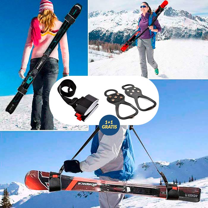Prilagođava se različitim skijama i pogodno je za odrasle kao i za djecu! Naramenice se protežu od 66-120cm, a omotne trake do 46cm!