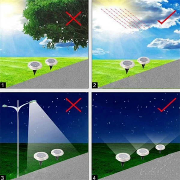 SolarGardenLights, 4 solarna LED svjetla za vrt ili stazu - Image 5