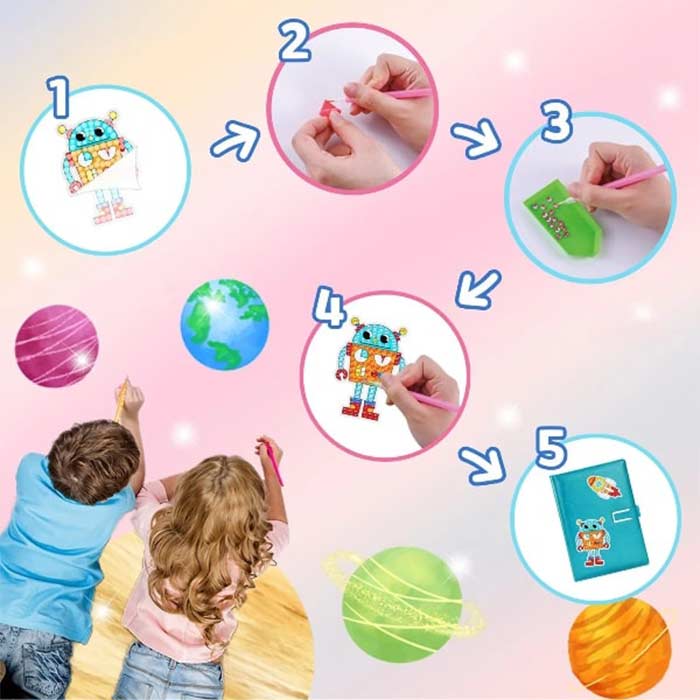SparkleMermaid – dekica za djevojčice + set s dijamantima i naljepnicama - Image 10