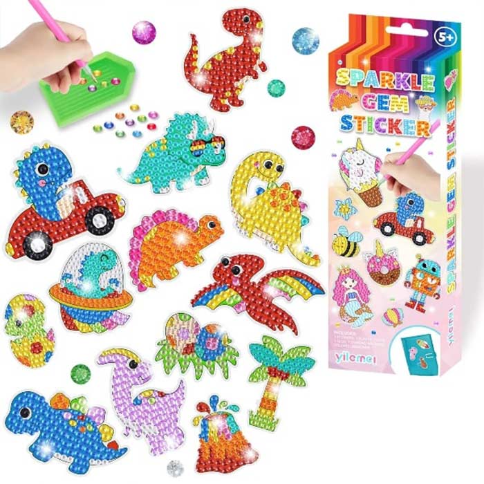 SparkleStickers, kreativni set za nanošenje dijamanata u boji na naljepnice - Image 2