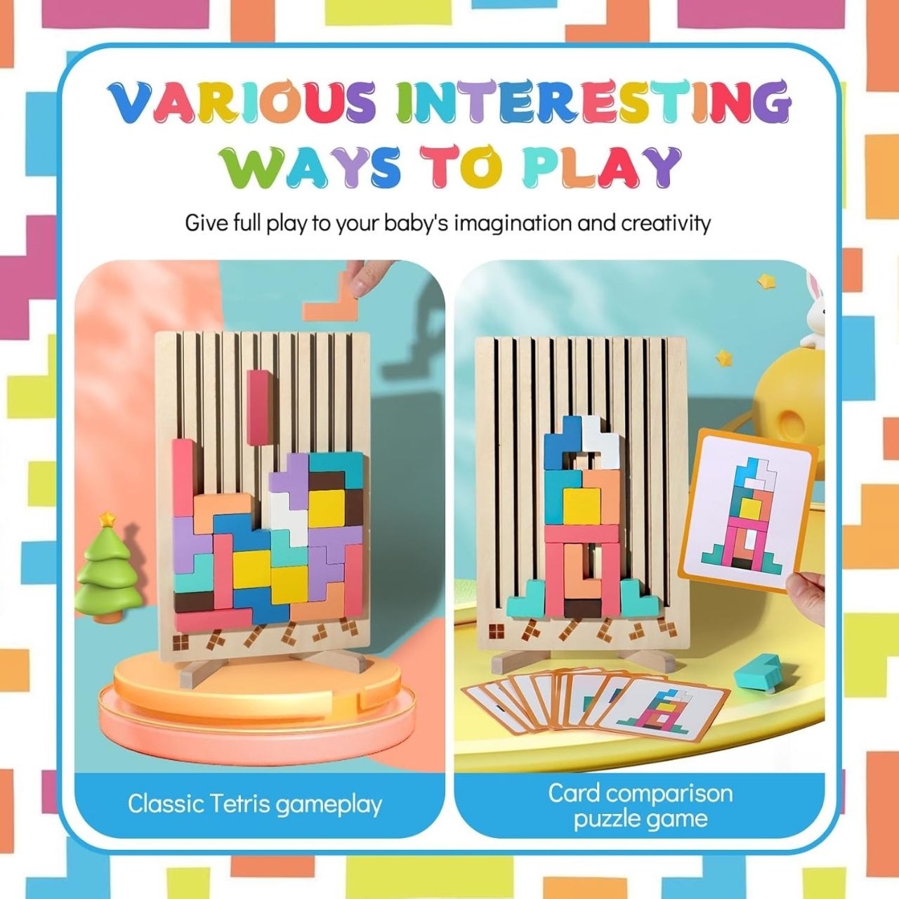 Tetris, drvena didaktička igračka - Image 5