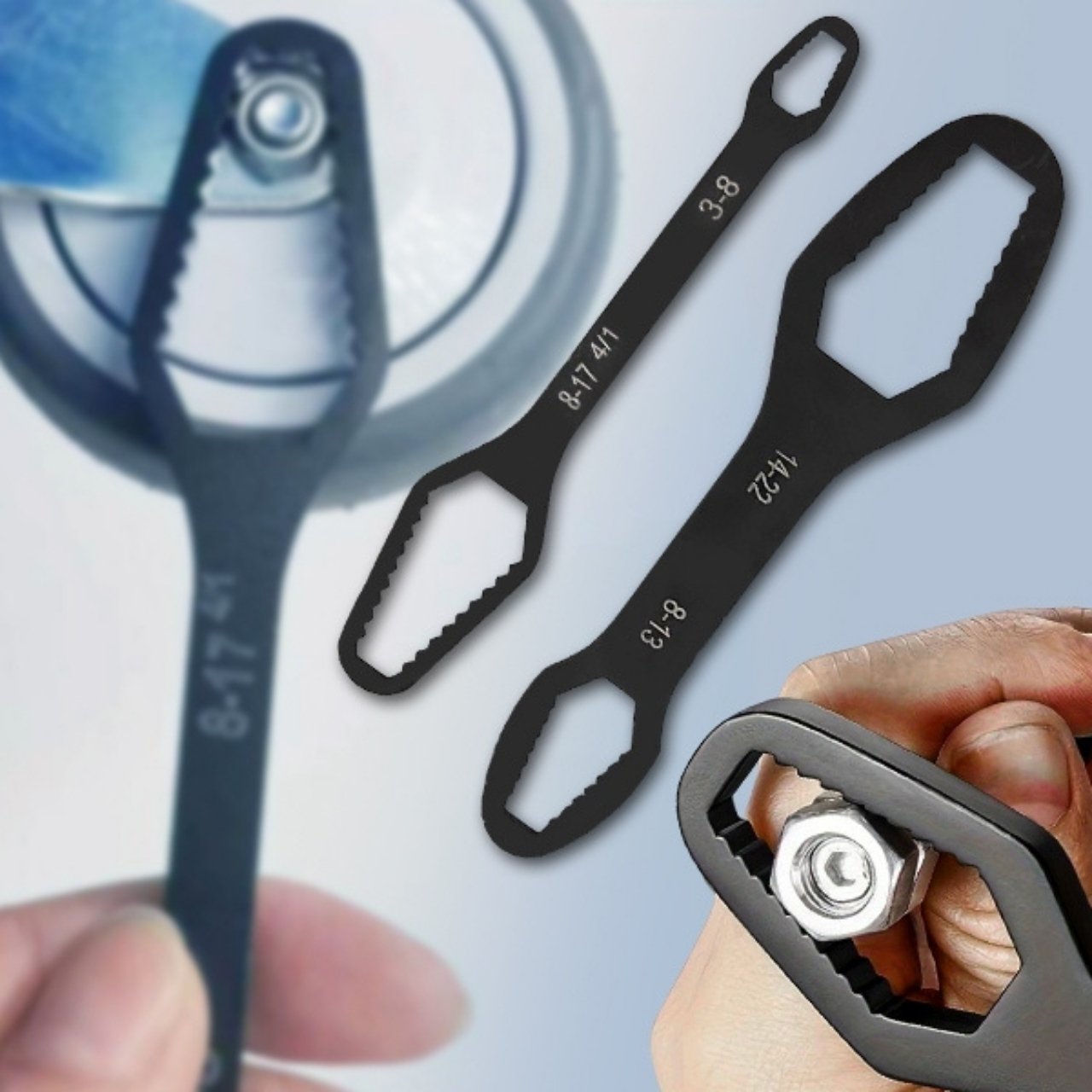 Pogodan za DIY i profesionalne radove održavanja - zamijenite cijeli alatni kovčeg jednim ključem.