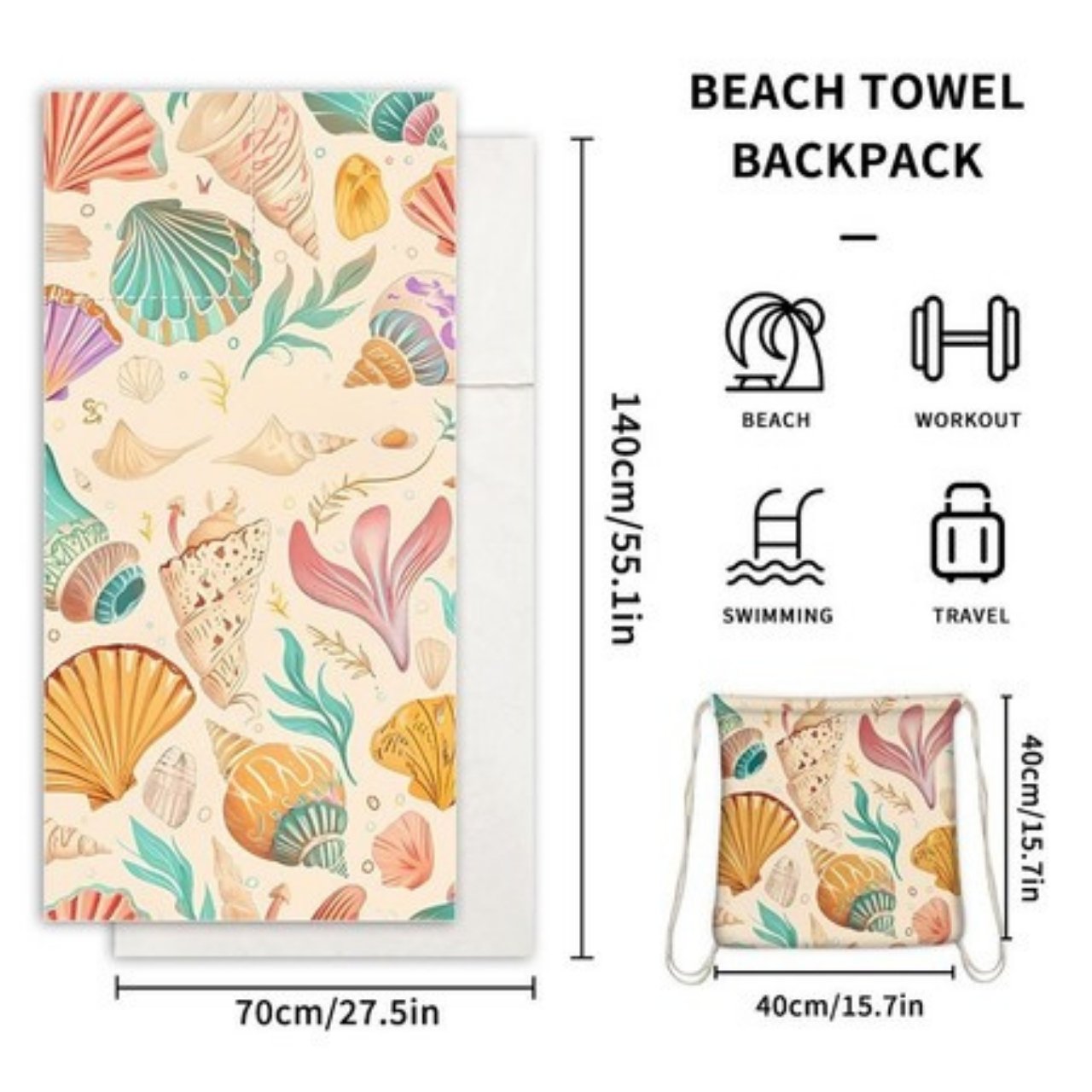 TowelBag, 2u1 ručnik i ruksak - Image 4