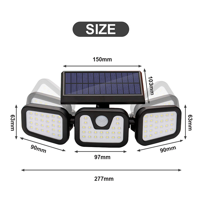 TripleSolar 3-strane solarne lampe - Image 2
