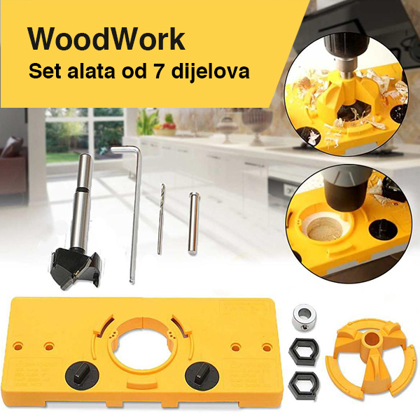 WoodWork, 7-dijelni set za bušenje šarki (35 mm) - Image 10