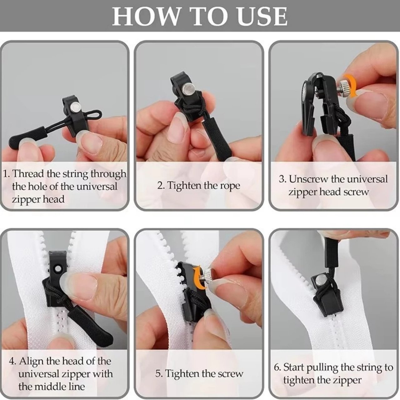 ZipFix, višenamjenski set za popravak zatvarača (12 komada) - Image 3